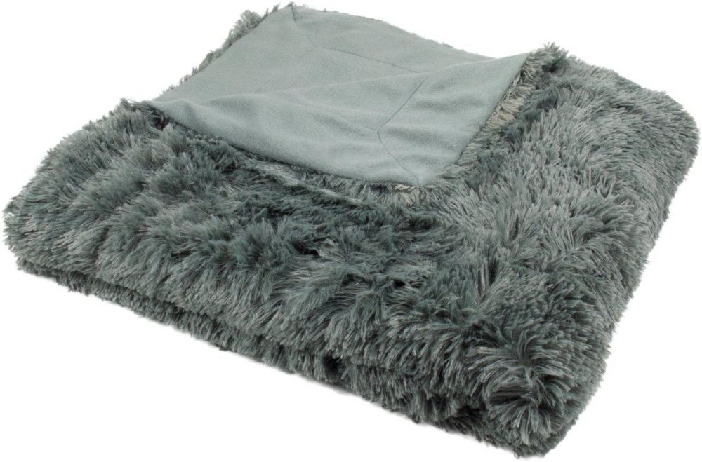 Luxusní deka s dlouhým vlasem 150x200cm TMAVĚ ŠEDÁ