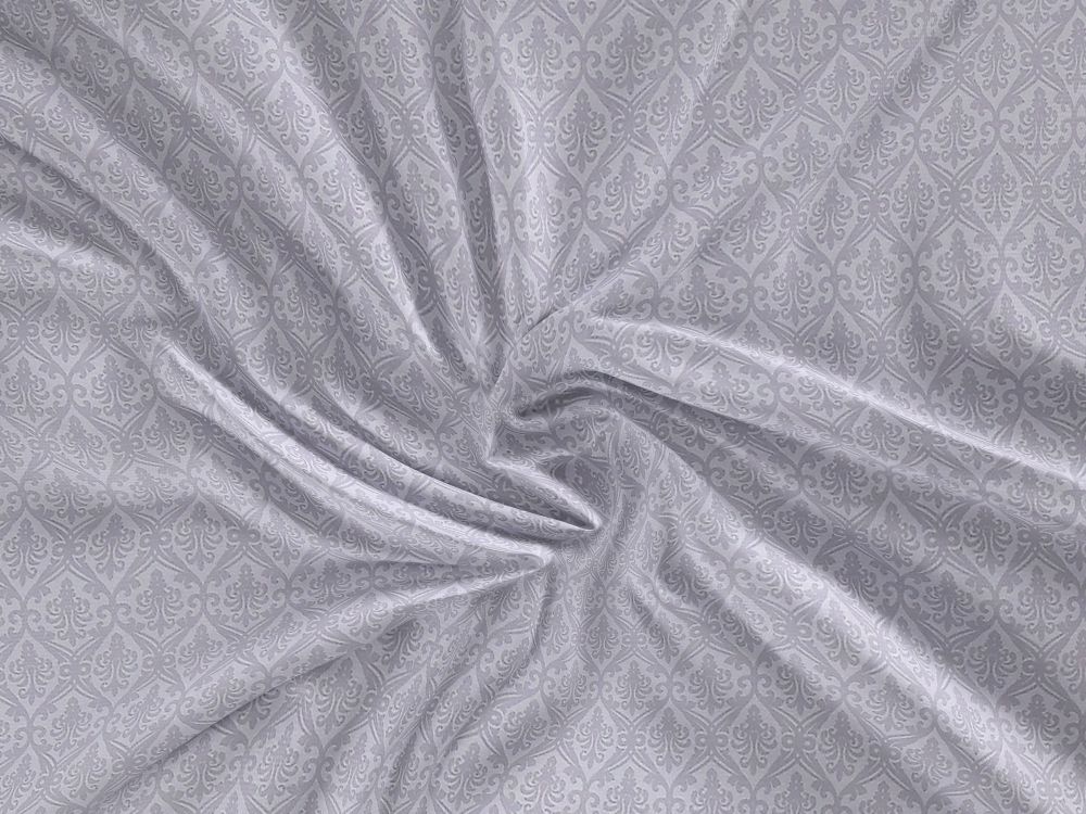Saténové prostěradlo LUXURY COLLECTION 100x200cm ORIENT šedý